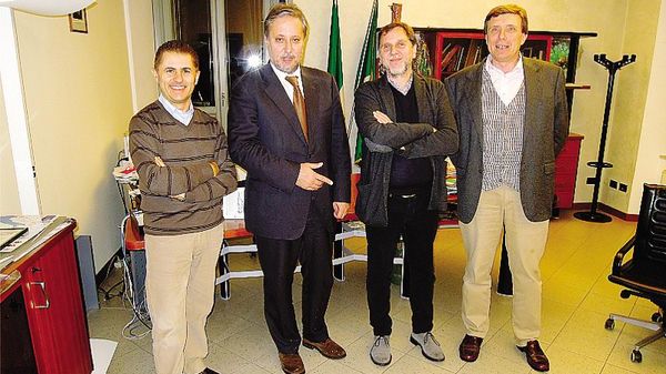 Da sinistra, Giovanni Alberti, Ruggero Redaelli, Alessandro Turati e Cesare Pozzi