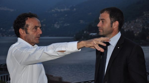 Il presidente della Moltrasio Donegana (a sinistra) con Antonio Rossi