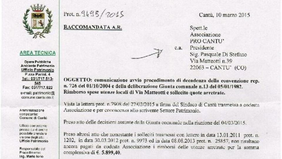 Pro Cantù, ecco lo sfratto La replica: «Una vergogna» - Cronaca