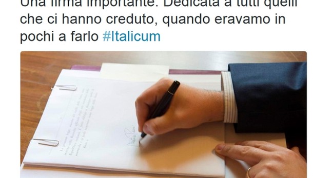 Italicum: Renzi firma legge