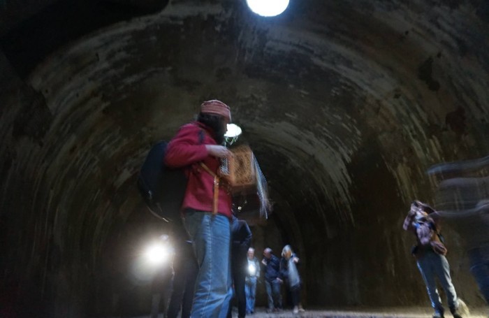 Andrea Pizzamiglio ha suonato anche all’interno della ghiacciaia