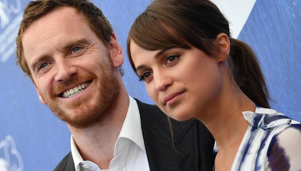 Fassbender su set con Alicia Vikander