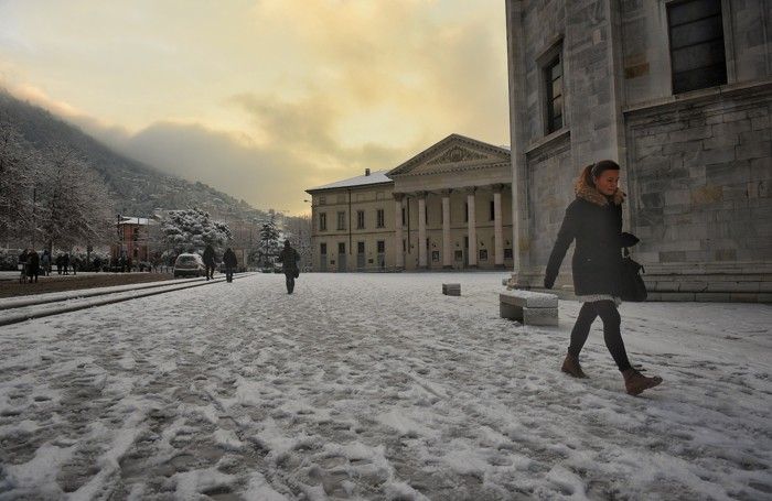 Neve in piazza Verdi