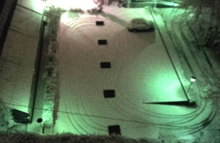 Via Ortelli poco prima delle 4 del mattino (Grazie alla lettrice Luciana Bianchi)