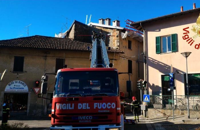 Ancora un’immagine dell’intervento a Montorfano