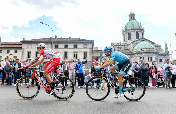 Cattaneo e Cataldo al passaggio in piazza del Popolo