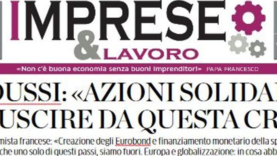 Lunedì Imprese&Lavoro Il mondo dell’economia Lunedì Imprese&Lavoro Il mondo dell’economia