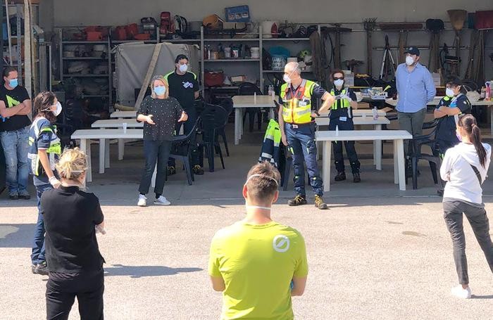 Anche il sindaco Veronica Airoldi nella sede della protezione civile