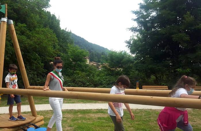 Il sindaco Giuliana Castelnuovo prova il percorso del parco