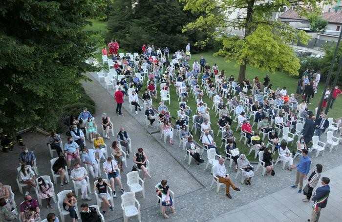 Le persone che hanno assistito alla consegna del Campanen Stort 2020