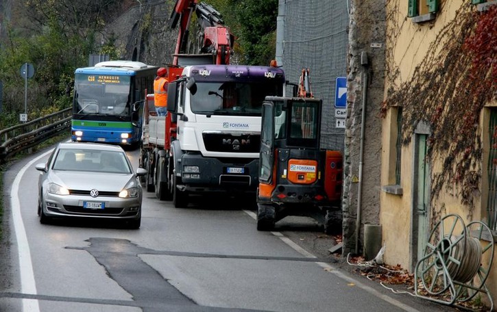 Variante Tremezzina, il blocco di Colonno Regina chiusa alle 9,30 del 29 novembre