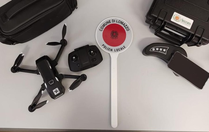 Lomazzo, un drone alla Polizia locale In volo sui boschi a caccia di droga