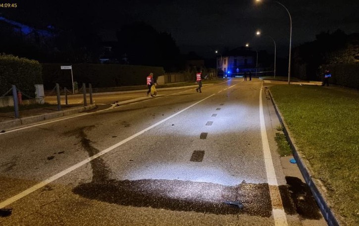 Cade dalla moto e muore Tragedia nella notte a Luisago