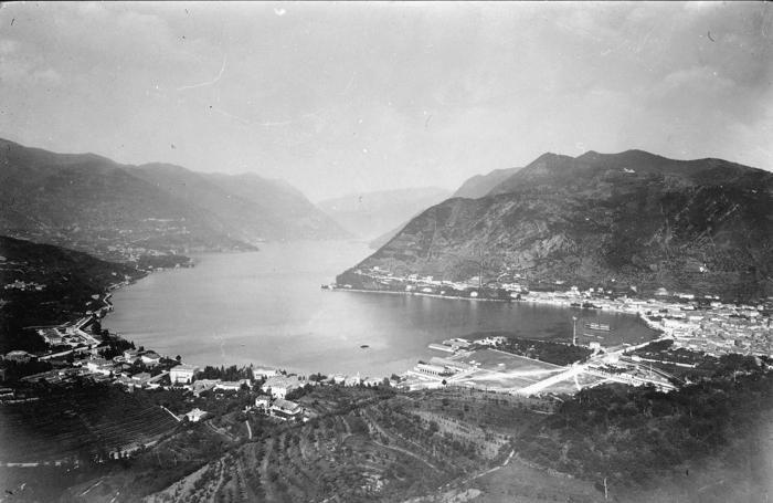 1885 circa - veduta di Como e Brunate prima della costruzione della funicolare