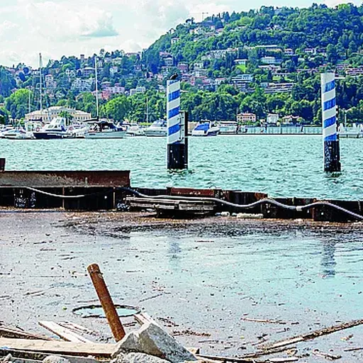 Lago di Como alto, livello record da inizio anno. Due centimetri in