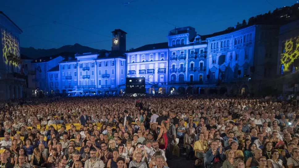 Locarno durante il famoso festival cinematografico