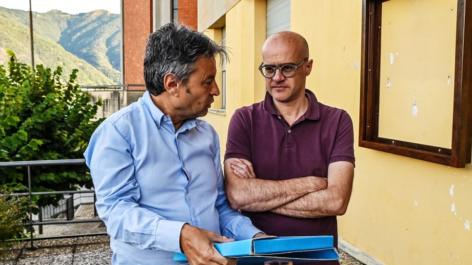 Il sindaco Alberto Trabucchi (a destra) Il sindaco Alberto Trabucchi (a destra)