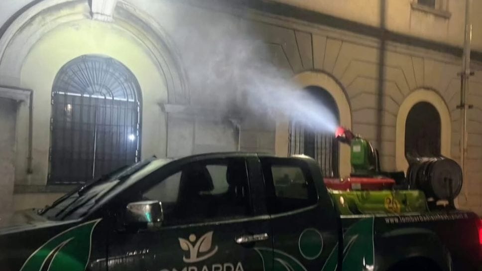 Uno dei precedenti interventi di disinfestazione a Como Uno dei precedenti interventi di disinfestazione a Como