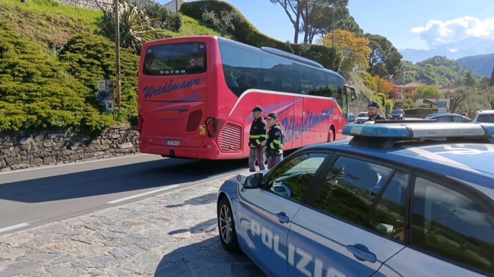 Uno dei controlli della Polstrada sulla Regina