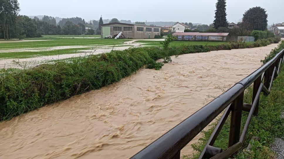 La roggia al limite vista da via San Martino. Era il 22 settembre