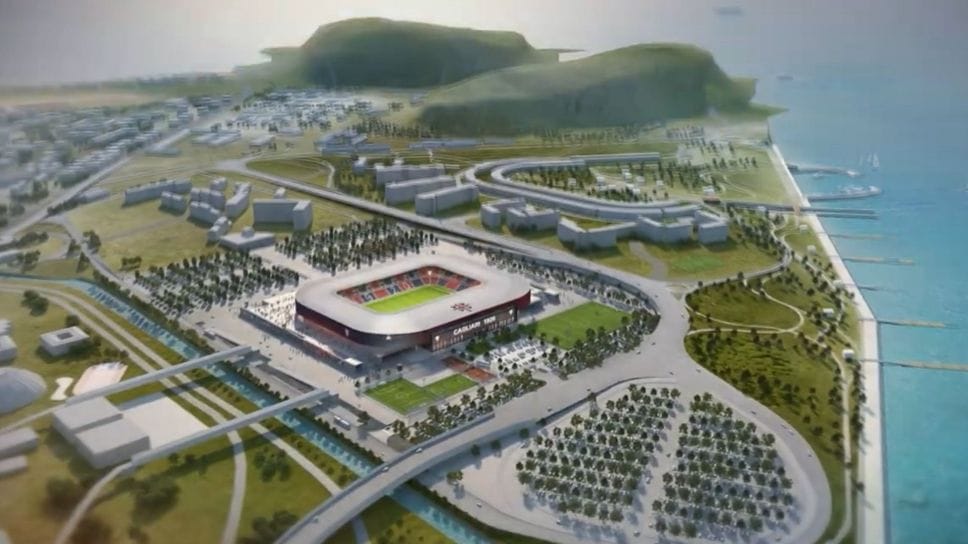 Il progetto per il nuovo stadio del Cagliari, dedicato a Gigi Riva