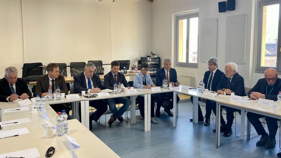 Un momento del vertice di Menaggio