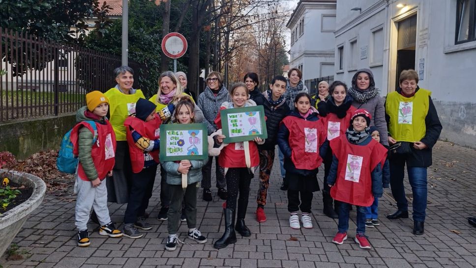 I bambini del pedibus dello scorso anno scolastico