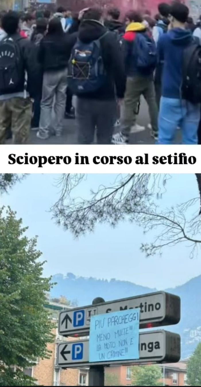 Protesta al Setificio per le multe alle moto