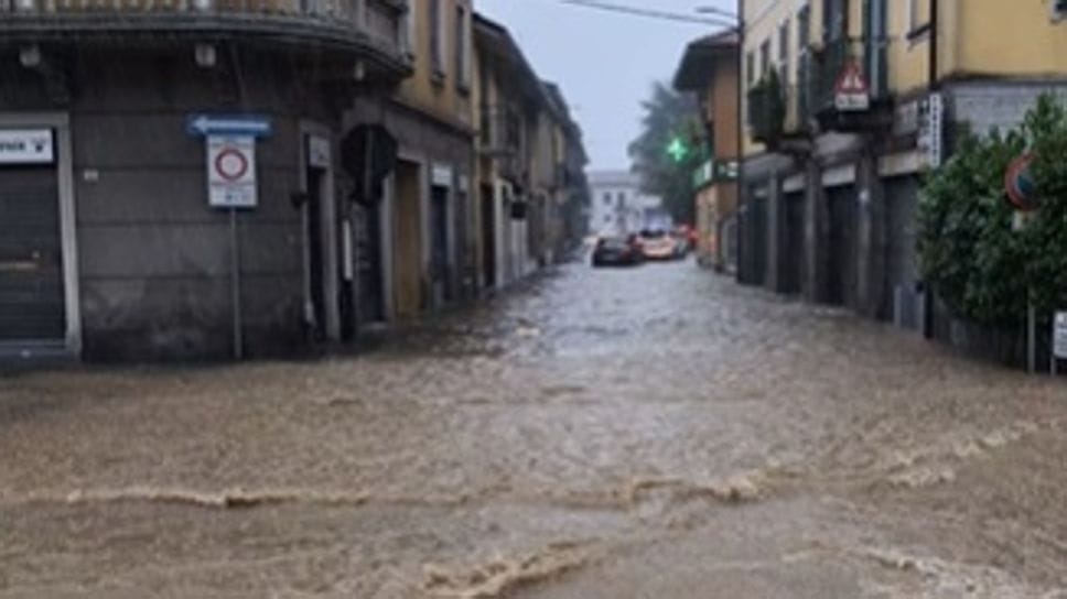 Il centro paese trasformato in un fiume  lo scorso 22 settembre