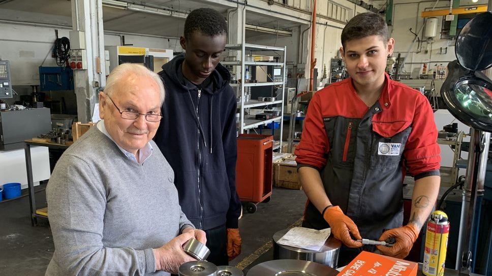 Albino Vanossi in una recente immagine alla Van Steel