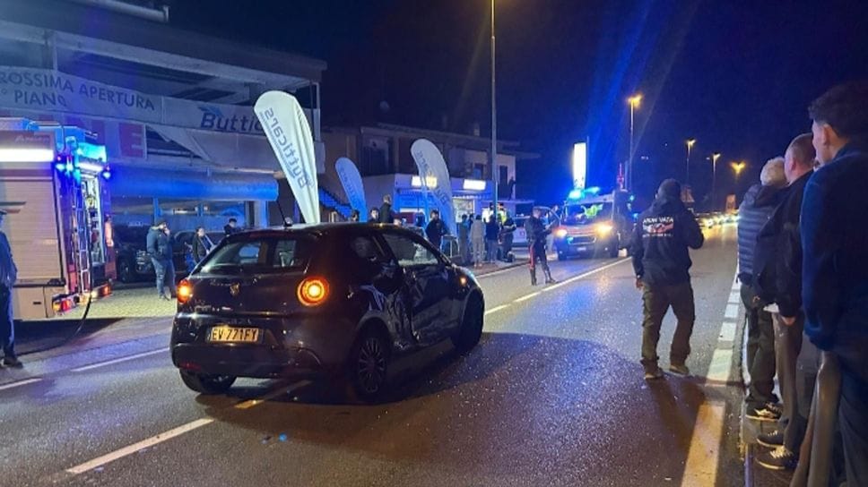 La scena dell’incidente di Porlezza (Selva)