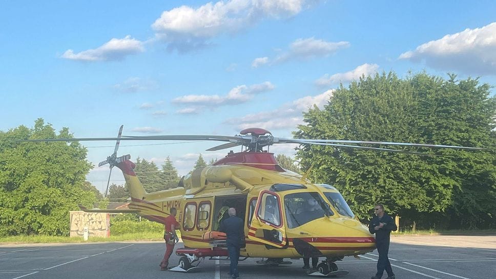 Il ragazzo ferito è stato trasportato a Varese (Archivio)