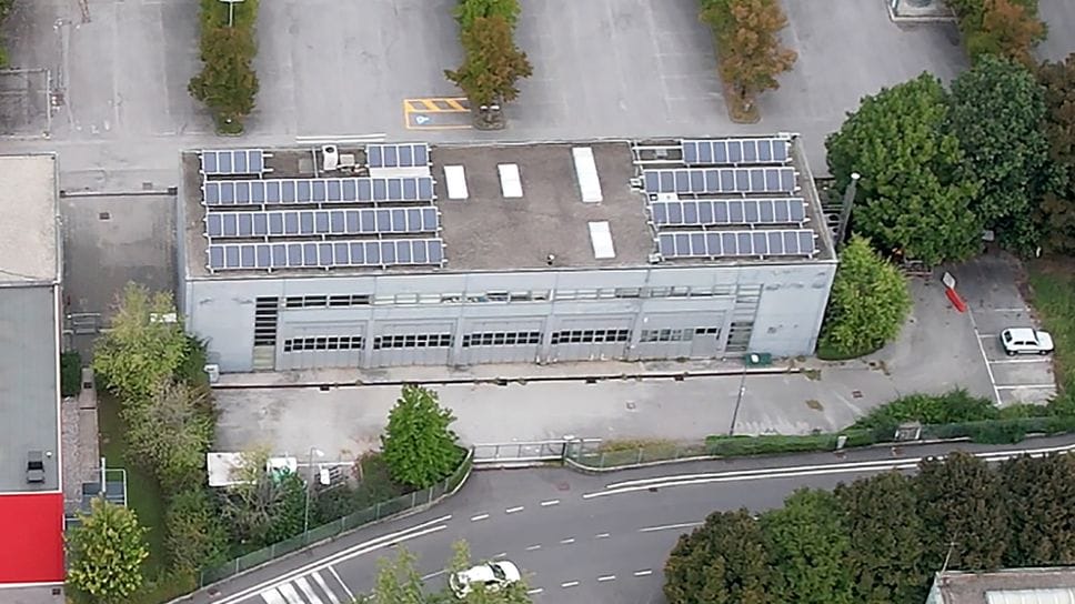 L’ex sede dell’Asme vista dall’alto: lanciata la proposta di realizzare un ambulatorio medico