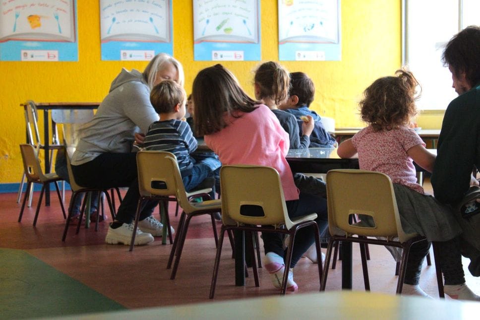 La sala mensa dell’asilo di Salita Cappuccini