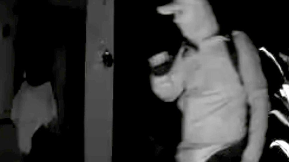 Un ladro mentre sta tentando di entrare in un’abitazione di Eupilio  (Bartesaghi)