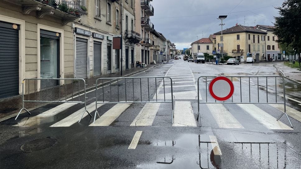 Il centro di Vighizzolo nei giorni successivi il nubifragio