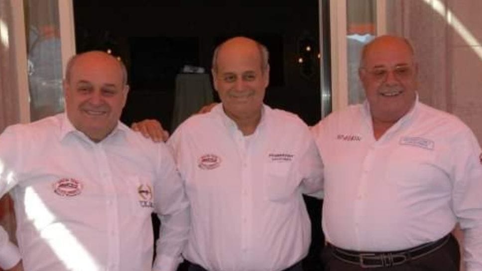 Una storica foto dei tre fratelli Abbate: Tullio, Bruno e Carlo, per tutti conosciuto come Chicco