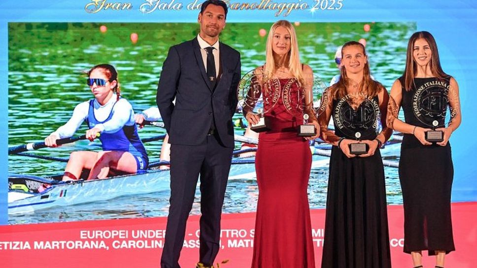 Il quattro senza, da destra Letizia Martorana e Carolina Cassani