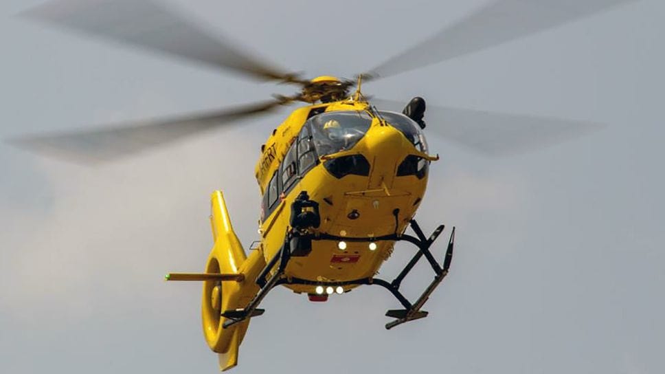 Il bambino è stato portato in ospedale a Bergamo con l’elisoccorso