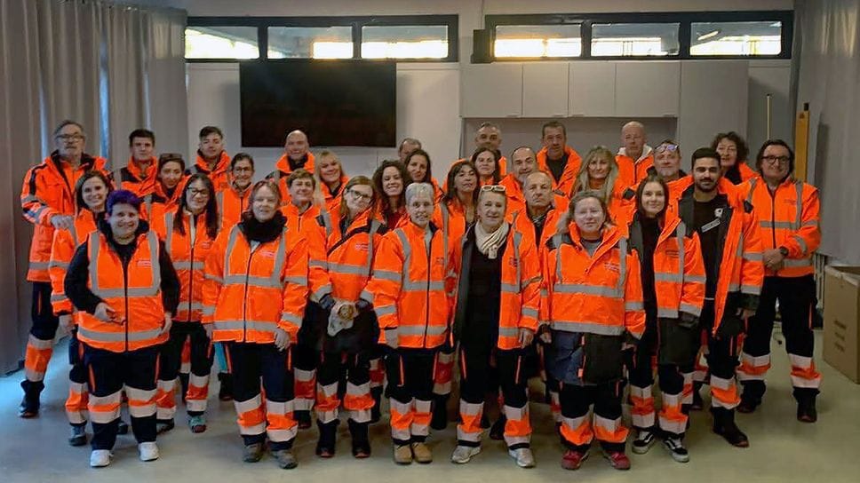 I circa cinquanta volontari pronti ad entrare in azione per aiutare gli animali in difficoltà  (Bartesaghi)