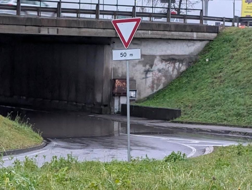 Il sottopasso allagato