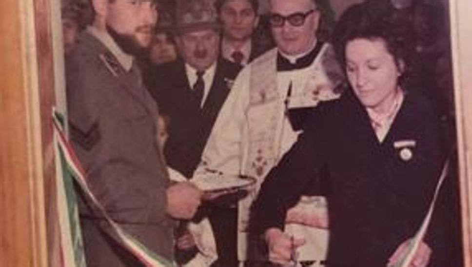 L’inaugurazione della sede degli Alpini il 18 marzo 1973