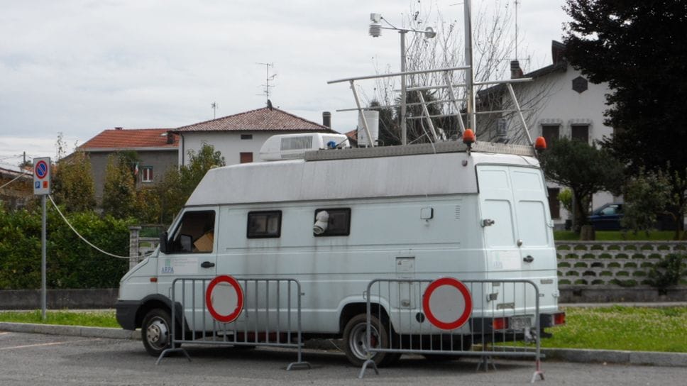 La centralina dell’Arpa posizionata negli anni scorsi