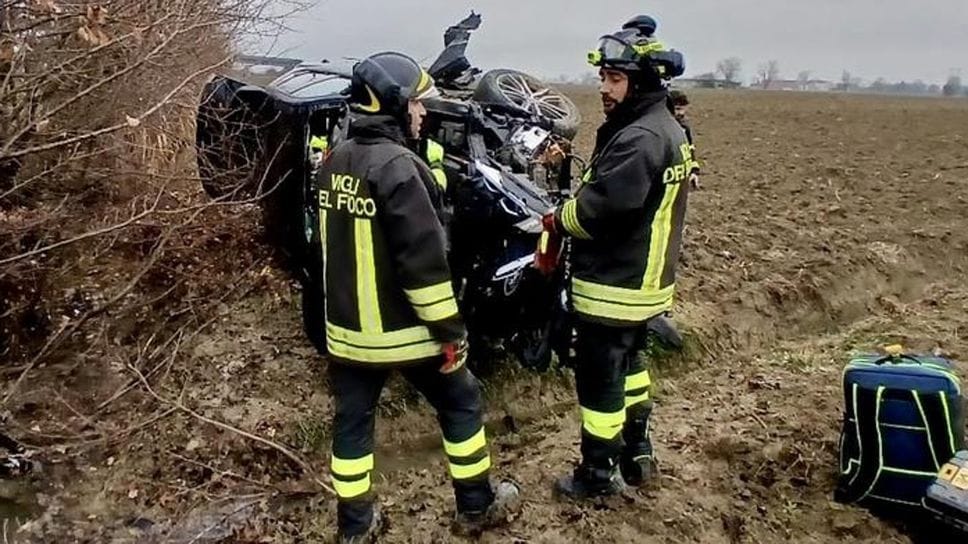 L’incidente si è verificato in autostrada all’altezza di Cadeo, in provincia di Piacenza