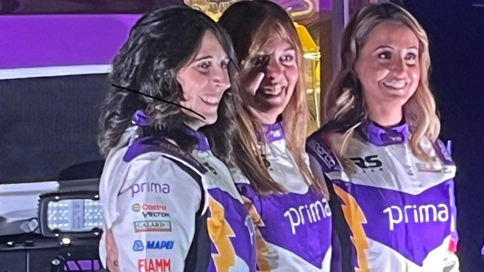 Da sinistra, Serena Rodella, Monica Buonamano e Rachele Somaschini: saranno le Ladies Dakar