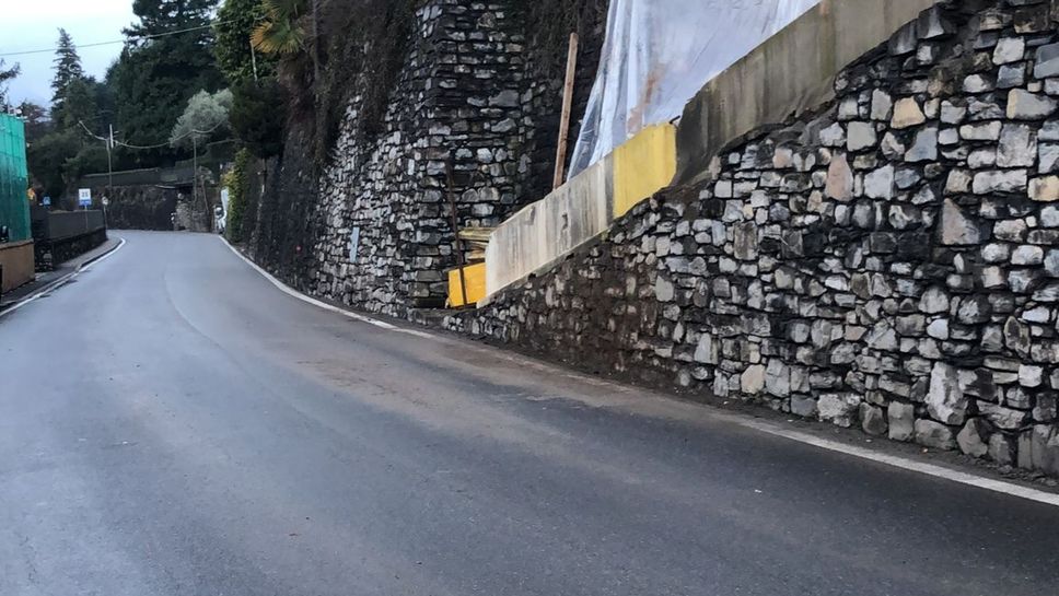 La frana aveva bloccato la statale Regina a Portezza di Tremezzina