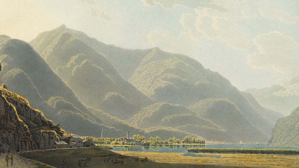 Una veduta della località Riva sul Lago di Mezzola dove incominciava il viaggio