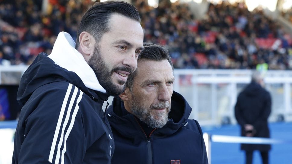 L’abbraccio tra Marco Cassetti (a sinistra) ed Eusebio Di Francesco