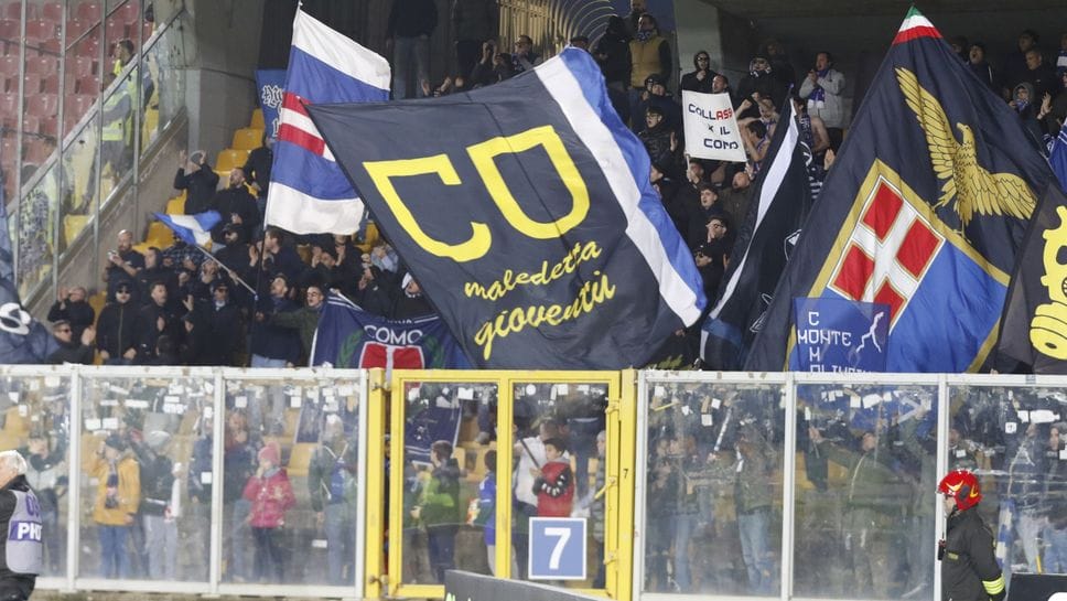 I tifosi del Como a Lecce