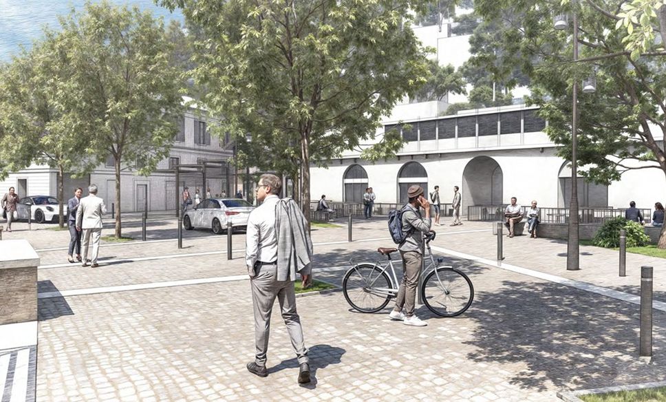 La zona maggiormente criticata dal sindaco (che parla di «lettiera) verrà trasformata così